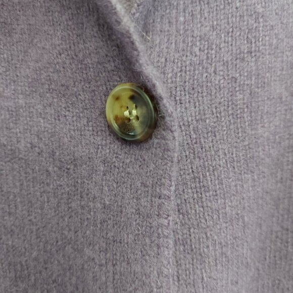 Eileen Fisher Lambswool Cashmere Cardigan Sweater Purple - Picture 4 of 9